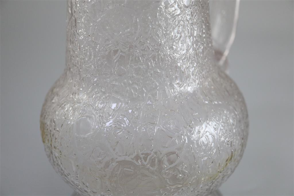 A Continental ice glass flagon, c.1600, possibly Antwerp, 20cm high